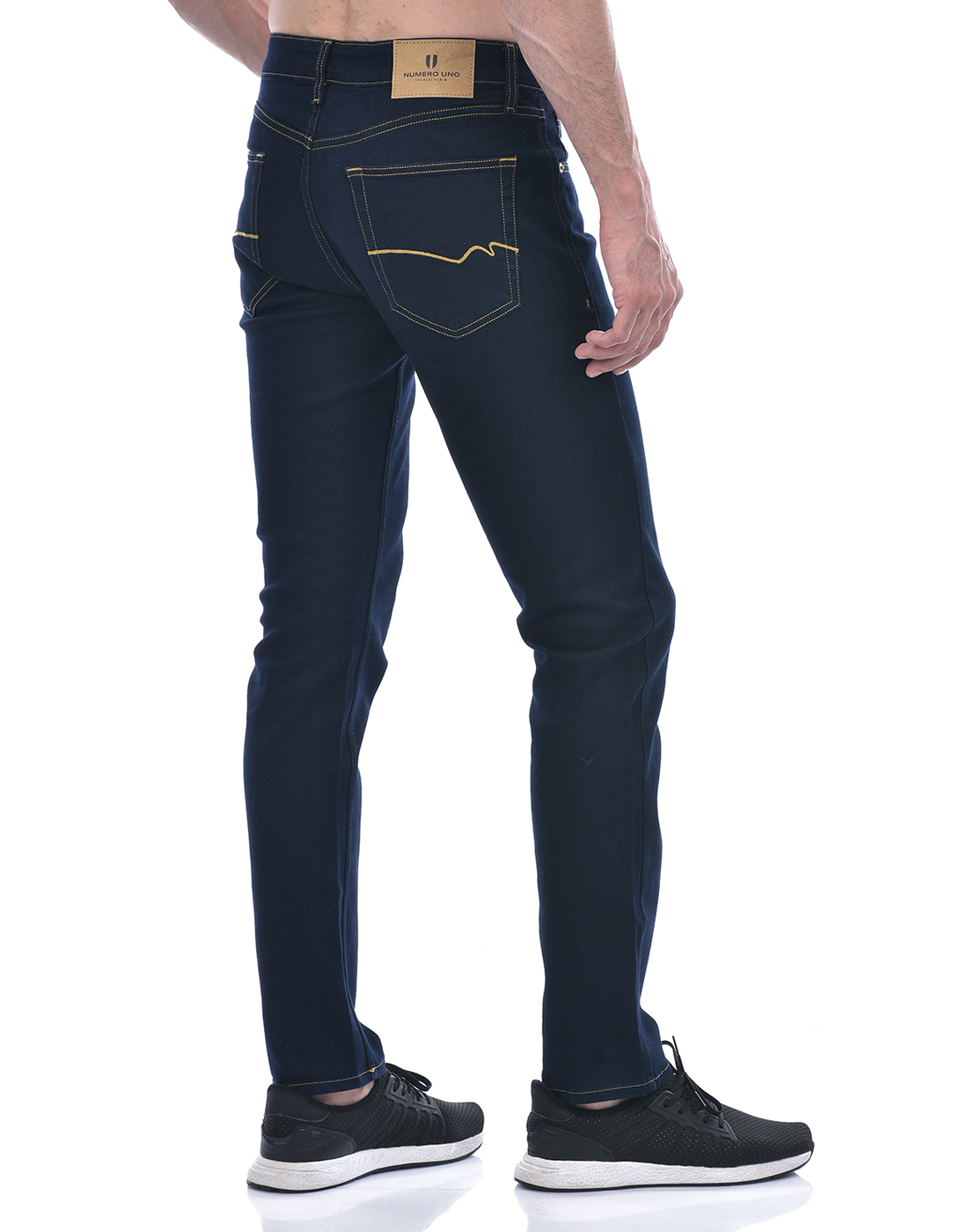 Numero Uno Men Solid Dark Blue Jeans